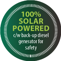 100% Solar Powered