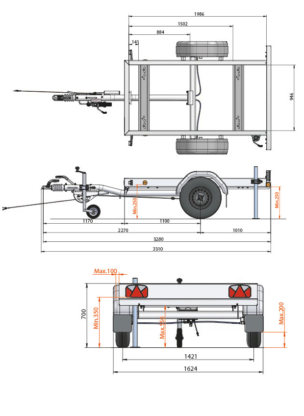 RT2 1300kg Diagram